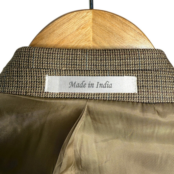 Ralph Lauren Men's 48L Big&Tall $350 Wool Silk Blazer 2 Button Jacket Tan Brown - Picture 10 of 10